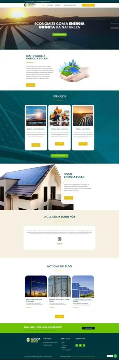 Criação de Sites para Energia Solar