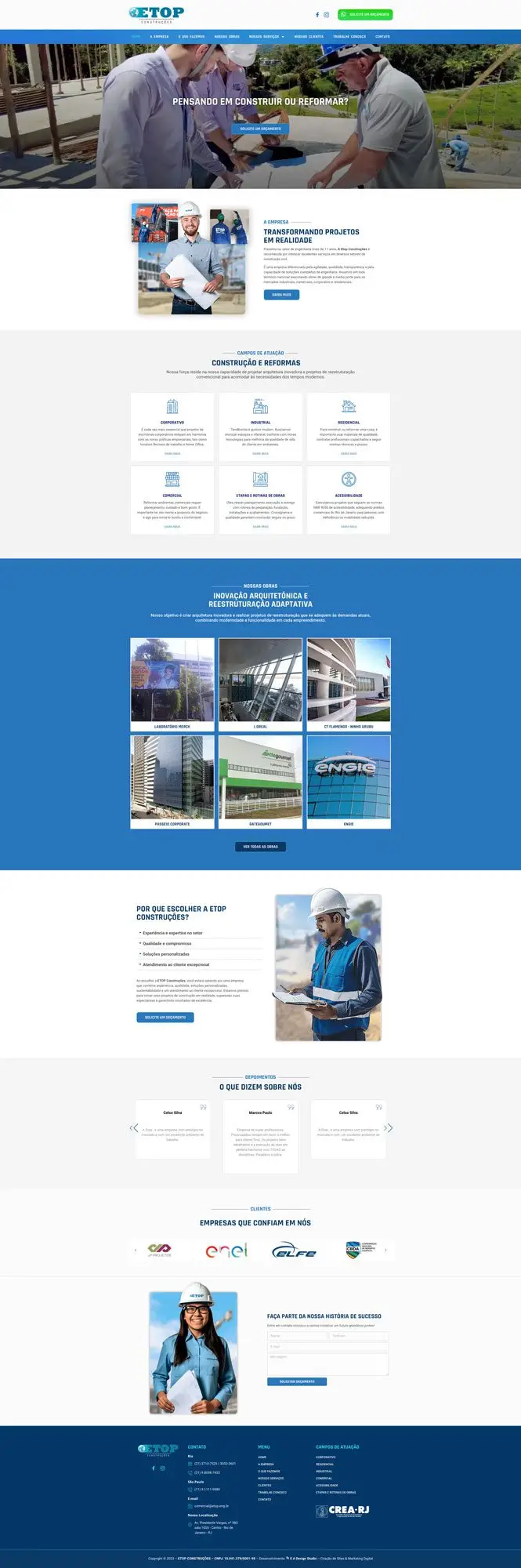 Criação de Sites Engenharia Civil